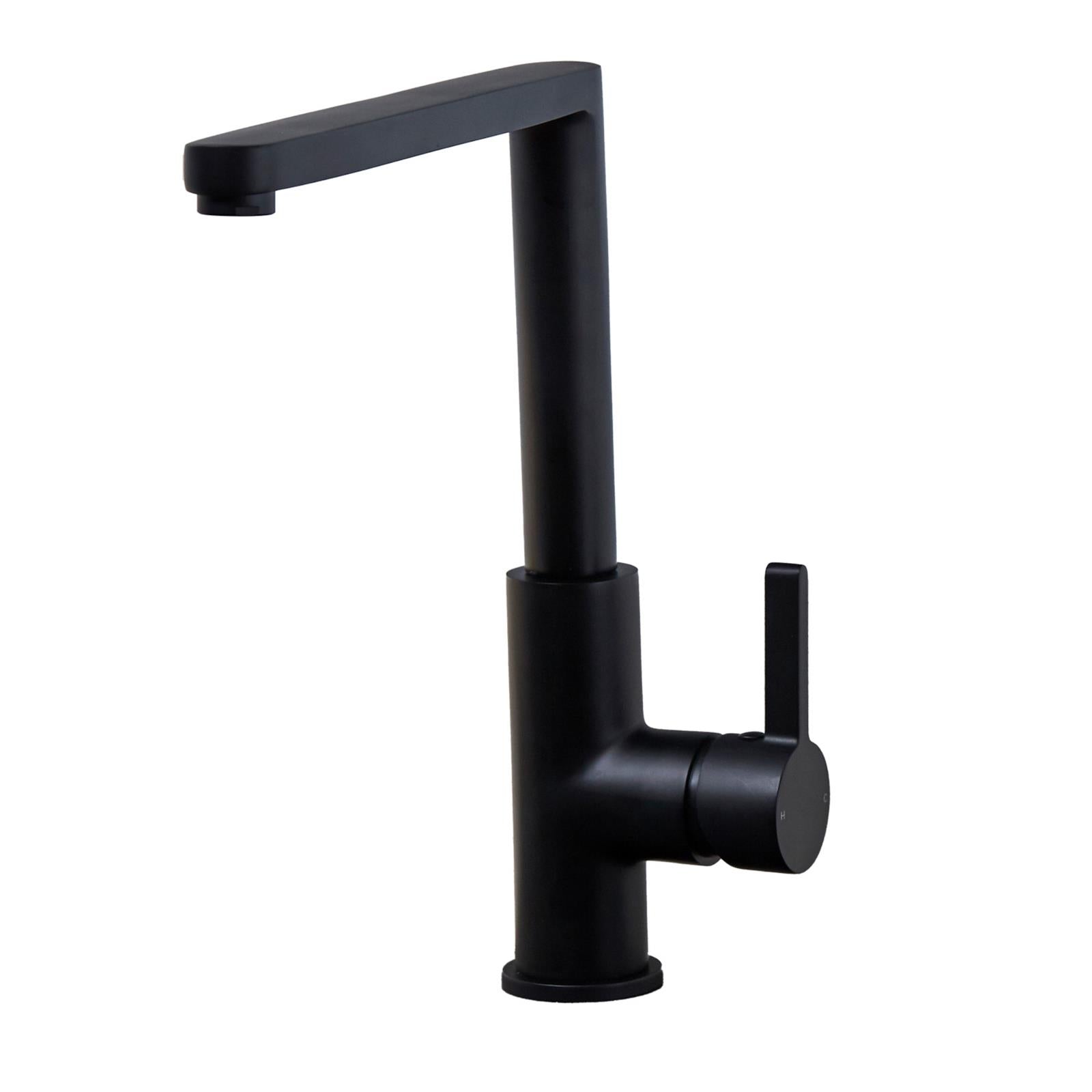 Liquida W25MB 360 Degree Swivel Spout Matt Black Kitchen Mixer Tap